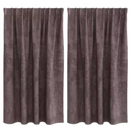 Függöny függönyökkel 2 pcs Barna 140 x 140 cm Bársony
