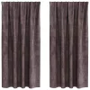 Függöny függönyökkel 2 pcs Barna 175 x 140 cm Bársony