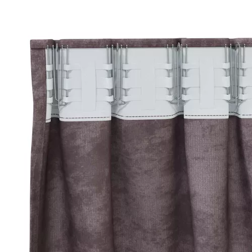 Függöny függönyökkel 2 pcs Barna 175 x 140 cm Bársony