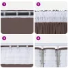 Függöny függönyökkel 2 pcs Barna 175 x 140 cm Bársony