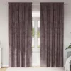 Függöny függönyökkel 2 pcs Barna 260 x 140 cm Bársony