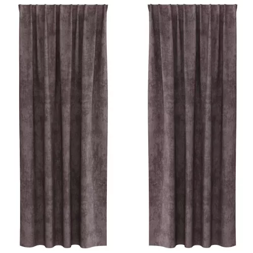 Függöny függönyökkel 2 pcs Barna 260 x 140 cm Bársony