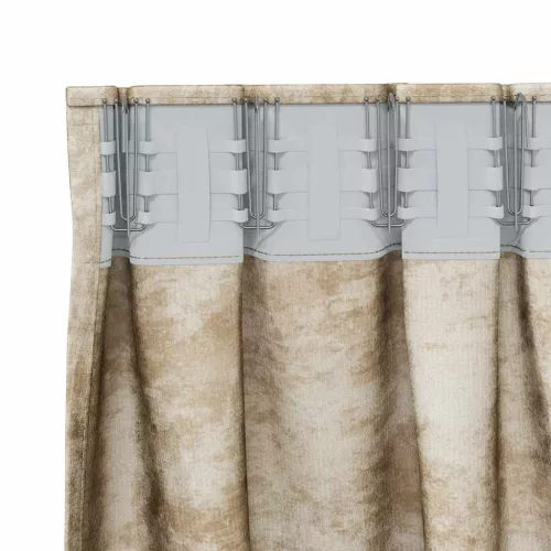 Függöny függönyökkel 2 pcs Krém 260 x 140 cm Bársony