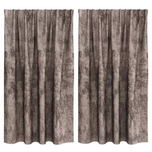 Függöny függönyökkel 2 pcs Cappuccino 140 x 140 cm Bársony