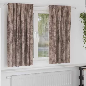   Függöny függönyökkel 2 pcs Cappuccino 175 x 140 cm Bársony