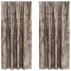Függöny függönyökkel 2 pcs Cappuccino 175 x 140 cm Bársony