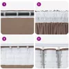 Függöny függönyökkel 2 pcs Cappuccino 175 x 140 cm Bársony