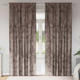   Függöny függönyökkel 2 pcs Cappuccino 260 x 140 cm Bársony