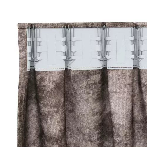 Függöny függönyökkel 2 pcs Cappuccino 260 x 140 cm Bársony