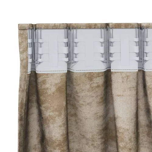 Függöny függönyökkel 2 pcs pezsgőszín 225 x 140 cm Bársony