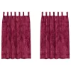 Függöny függönyökkel 2 pcs bordó 175 x 140 cm Bársony