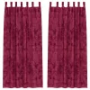 Függöny függönyökkel 2 pcs bordó 260 x 140 cm Bársony
