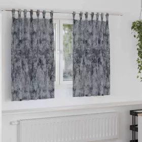   Függöny függönyökkel 2 pcs Ezüst Szürke 140 x 140 cm Bársony