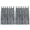Függöny függönyökkel 2 pcs Ezüst Szürke 140 x 140 cm Bársony