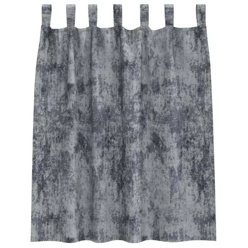 Függöny függönyökkel 2 pcs Ezüst Szürke 140 x 140 cm Bársony