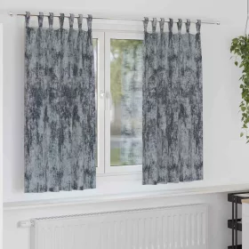   Függöny függönyökkel 2 pcs Ezüst szürke 175 x 140 cm Bársony