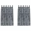 Függöny függönyökkel 2 pcs Ezüst szürke 175 x 140 cm Bársony