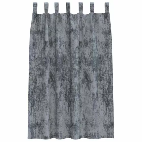 Függöny függönyökkel 2 pcs Ezüst szürke 175 x 140 cm Bársony