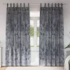 Függöny függönyökkel 2 pcs Ezüst szürke 245 x 140 cm Bársony