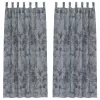 Függöny függönyökkel 2 pcs Ezüst szürke 245 x 140 cm Bársony