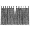 Függöny függönyökkel 2 pcs Szürke 140 x 140 cm Bársony