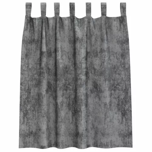Függöny függönyökkel 2 pcs Szürke 140 x 140 cm Bársony