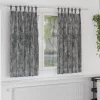 Függöny függönyökkel 2 pcs Szürke 175 x 140 cm Bársony
