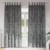 Függöny függönyökkel 2 pcs Szürke 225 x 140 cm Bársony