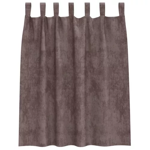 Függöny függönyökkel 2 pcs Barna 140 x 140 cm Bársony