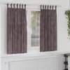 Függöny függönyökkel 2 pcs Barna 175 x 140 cm Bársony