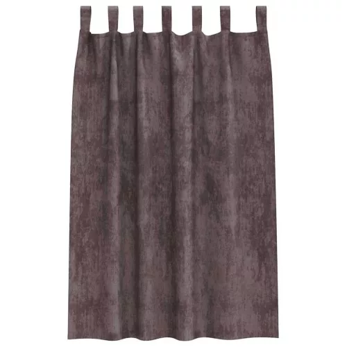 Függöny függönyökkel 2 pcs Barna 175 x 140 cm Bársony