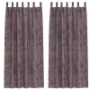 Függöny függönyökkel 2 pcs Barna 260 x 140 cm Bársony