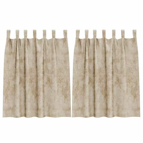 Függöny függönyökkel 2 pcs Krém 140 x 140 cm Bársony