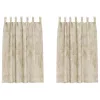 Függöny függönyökkel 2 pcs Krém 175 x 140 cm Bársony