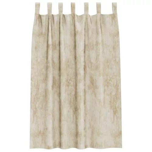 Függöny függönyökkel 2 pcs Krém 175 x 140 cm Bársony