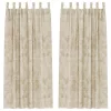 Függöny függönyökkel 2 pcs Krém 225 x 140 cm Bársony