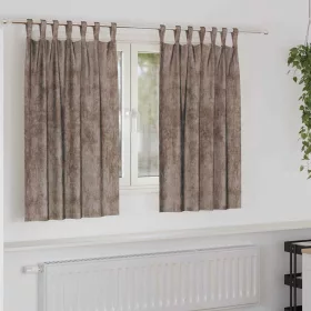   Függöny függönyökkel 2 pcs Cappuccino 140 x 140 cm Bársony