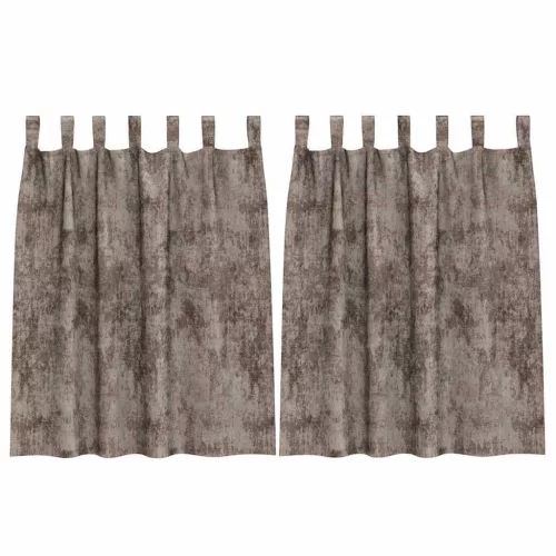 Függöny függönyökkel 2 pcs Cappuccino 140 x 140 cm Bársony