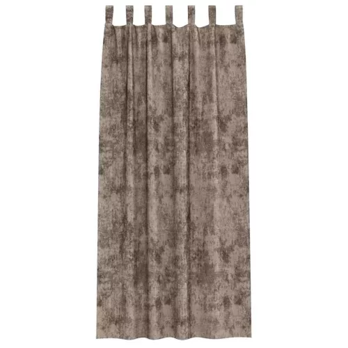 Függöny függönyökkel 2 pcs Cappuccino 225 x 140 cm Bársony