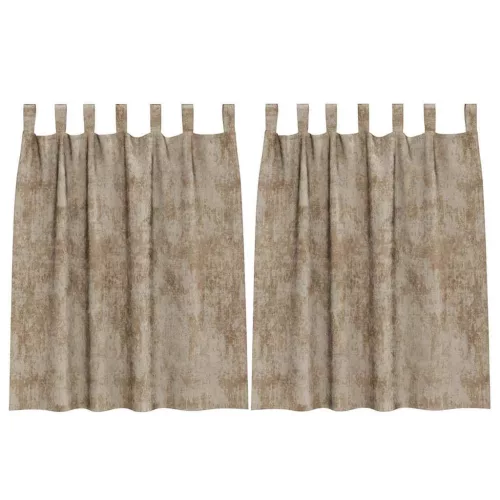 Függöny függönyökkel 2 pcs pezsgőszín 140 x 140 cm Bársony