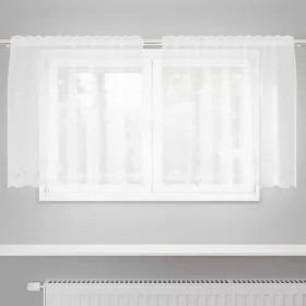   Csipkés Függöny függönyökkel Fehér 150 x 80 cm Poliészter