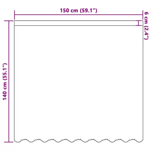 Csipkés Függöny függönyökkel Fehér 150x140cm Poliészter