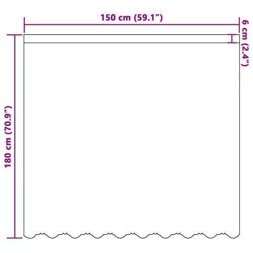 Csipkés Függöny függönyökkel Fehér 150x180cm Poliészter