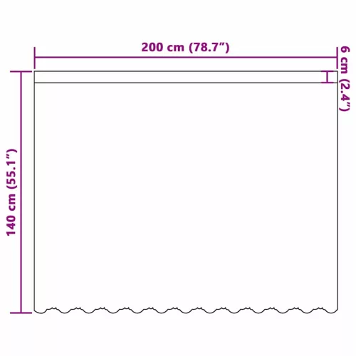 Csipkés Függöny függönyökkel Fehér 200x140cm Poliészter