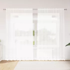  Csipkés Függöny függönyökkel Fehér 200x220cm Poliészter
