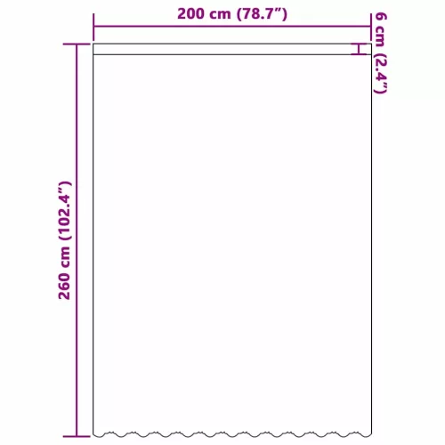 Csipkés Függöny függönyökkel Fehér 200x260cm Poliészter