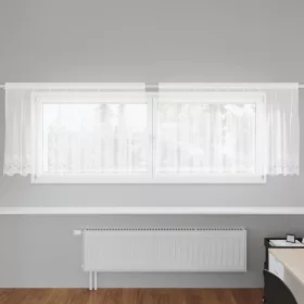   Csipkés Függöny függönyökkel Fehér 300x80cm Poliészter
