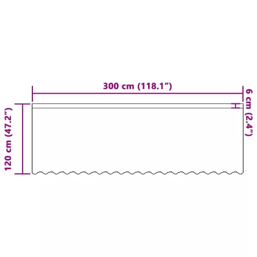 Csipkés Függöny függönyökkel Fehér 300x120cm Poliészter