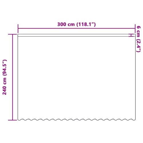 Csipkés Függöny függönyökkel Fehér 300x240cm Poliészter