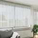Csipkés Függöny függönyökkel Fehér 400x180cm Poliészter